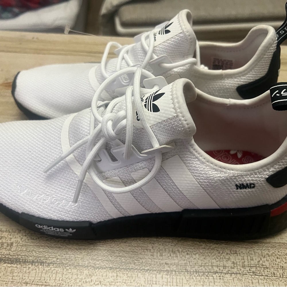 Adidas  NMD R1 white with black size 9.5 mens New